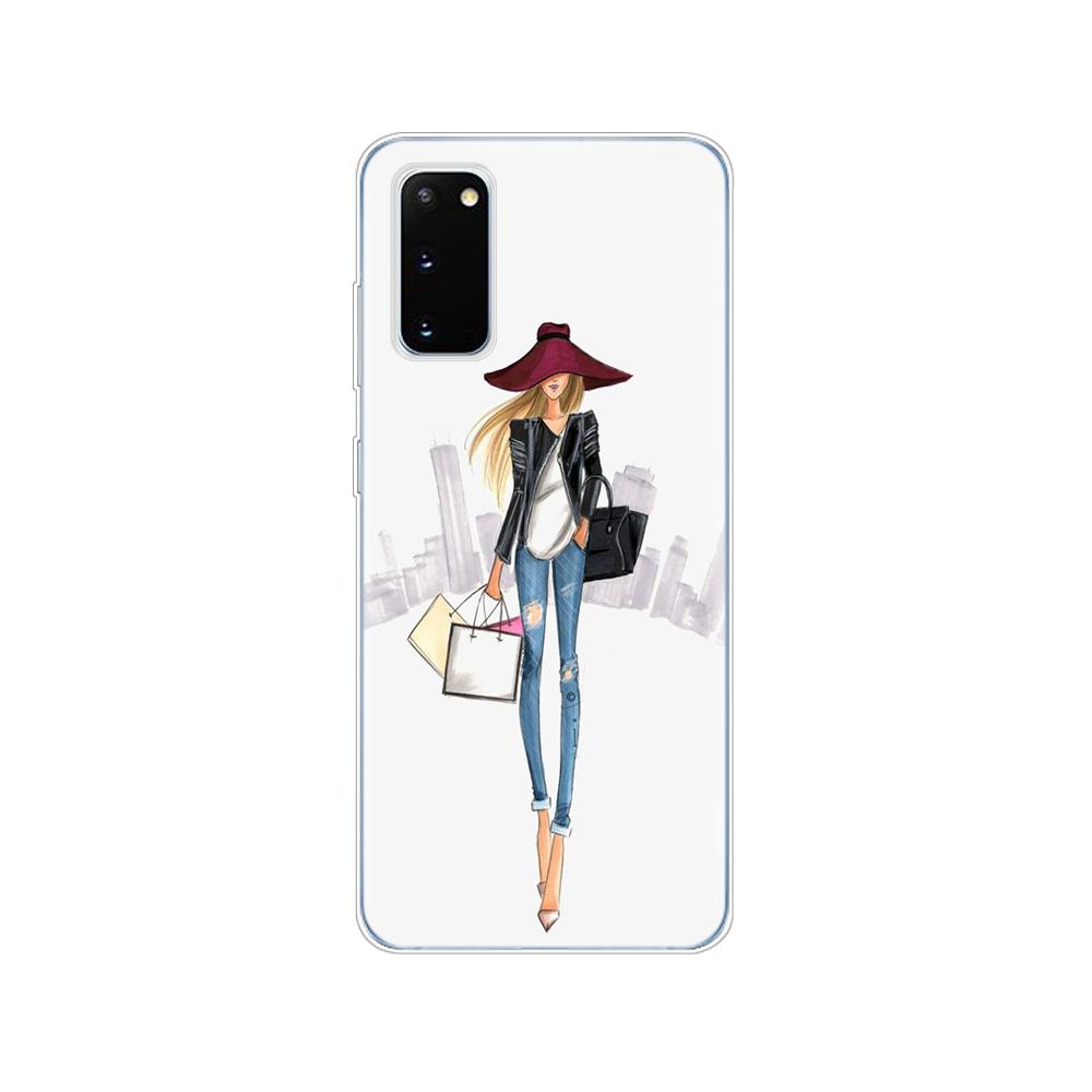 Case For Samsung Galaxy S20 PLUS Ultra S10 Lite Phone Cover For Samsung Note 10 Plus Lite  Beautiful Love Dress Shopping Girl
