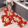 Retro Floral Rug For Kitchen Floor Chinese Style Flower Carpet Runner Home 40x60cm 40x120cm 2 Pieces Laundry Mats Absorbent Non-slip Chair Mat