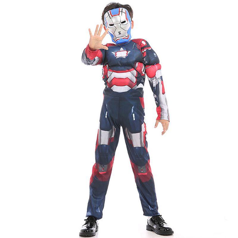 

Старк Тони Мстители Взрослый Мальчик Костюм Супергероя Косплей Наряд Комбинезон Kids Blue,Kids S