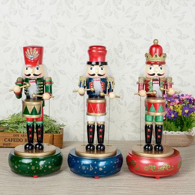 Schiaccianoci 31cm Finemente Dipinto Carillon Rotondo Soldati di Noce Ornamenti Novità Squisita Confezione Regalo Regalo di Natale Giocattolo Ht055