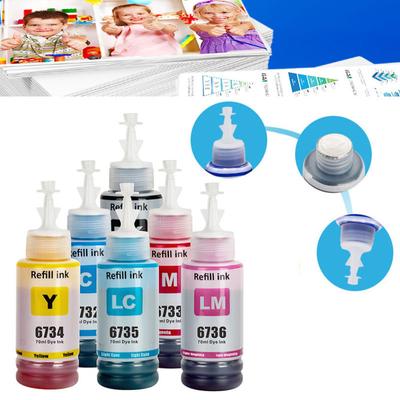 DL 1 Stück 673 Nachfülltinte auf Wasserbasis, 70 ml, für Epson L810 L800 L1800 L805 L850 Drucker