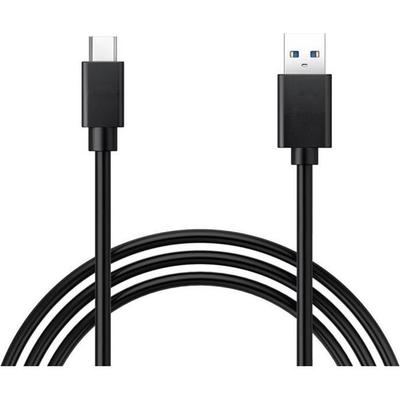 Charging Cable - VCOMP - Type C To USB 3.0 - Black - Fast Charging - Compatible Sony Xperia
