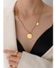 18K Gold Plated Double Layer OT Buckle Pendant Necklace for Spicy Girls