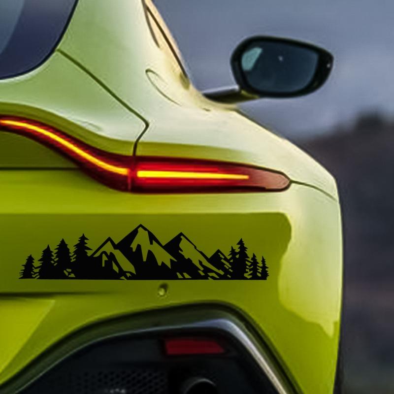 Samolepky exteriéru auta Forest Snow Mountain Styling Personalizované samolepky Auto módní dekorace Samolepky Dekorativní doplňky