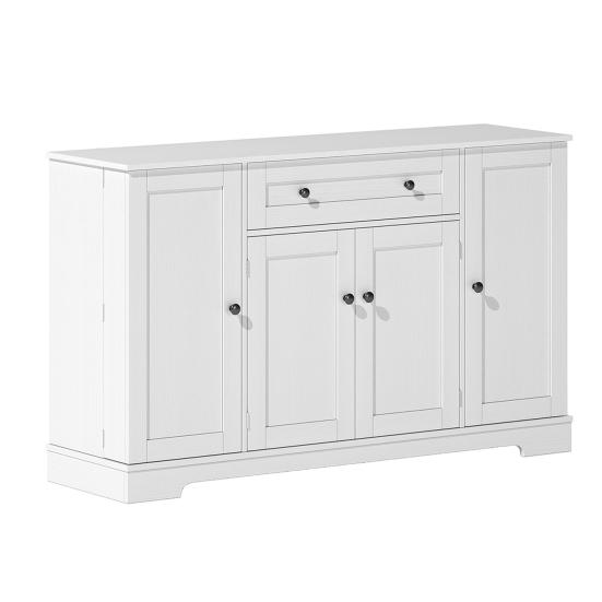 Kitchen Cabinet Multifunctional Buffet 138cm Sideboard with Drawer Shelf Doors And Adjustable Shelves Buffet Modern Design Anti-Tip Protection