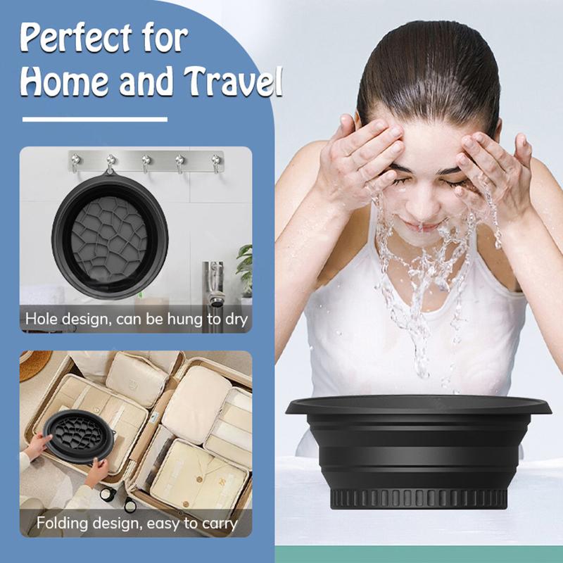 1 Pcs Large Foldable Silicone Bowl For Face Ice Bath And Home Skincare Routine Portable Face Dipping Bowl For Women And Girls