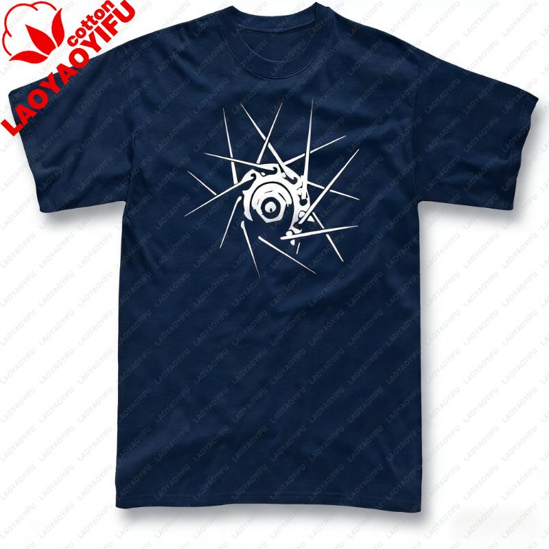 Bicycle Wheel TShirt Silver Print Cycling Gift Graphic T Shirts Women Clothes Oversized T Shirt Y2k Clothes High Quality Cotton