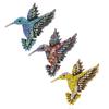 Ny fargerik Rhinestone Hummingbird Brosje Dyresøller For Kvinner Mote Vintage Corsage Brystnål Frakk Skjerf Klesnåler