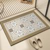 Retro Light Luxury Bathroom Quick Drying Pad Shower Room Water Absorption and Dirt-resistant Foot Pad Household Wear-resistant Floor Mat