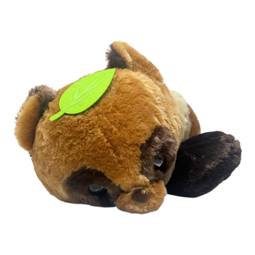 

Popon and the Sleepy and Curled Ultra Big Plush Animal Raccoon, Up, Mascot, Approx. 39.5cm (Chimaki (Brown))