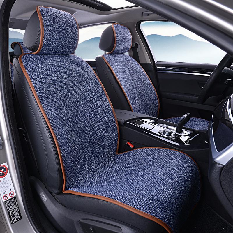 All-Season Non-Slip Linen Car Seat Cushion Set: Breathable, Comfortable & Semi-Wrap Design