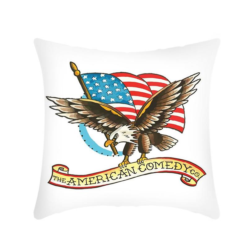New Style Pillow Statue of Liberty Bald Eagle Printed Plush Sofa Pillow