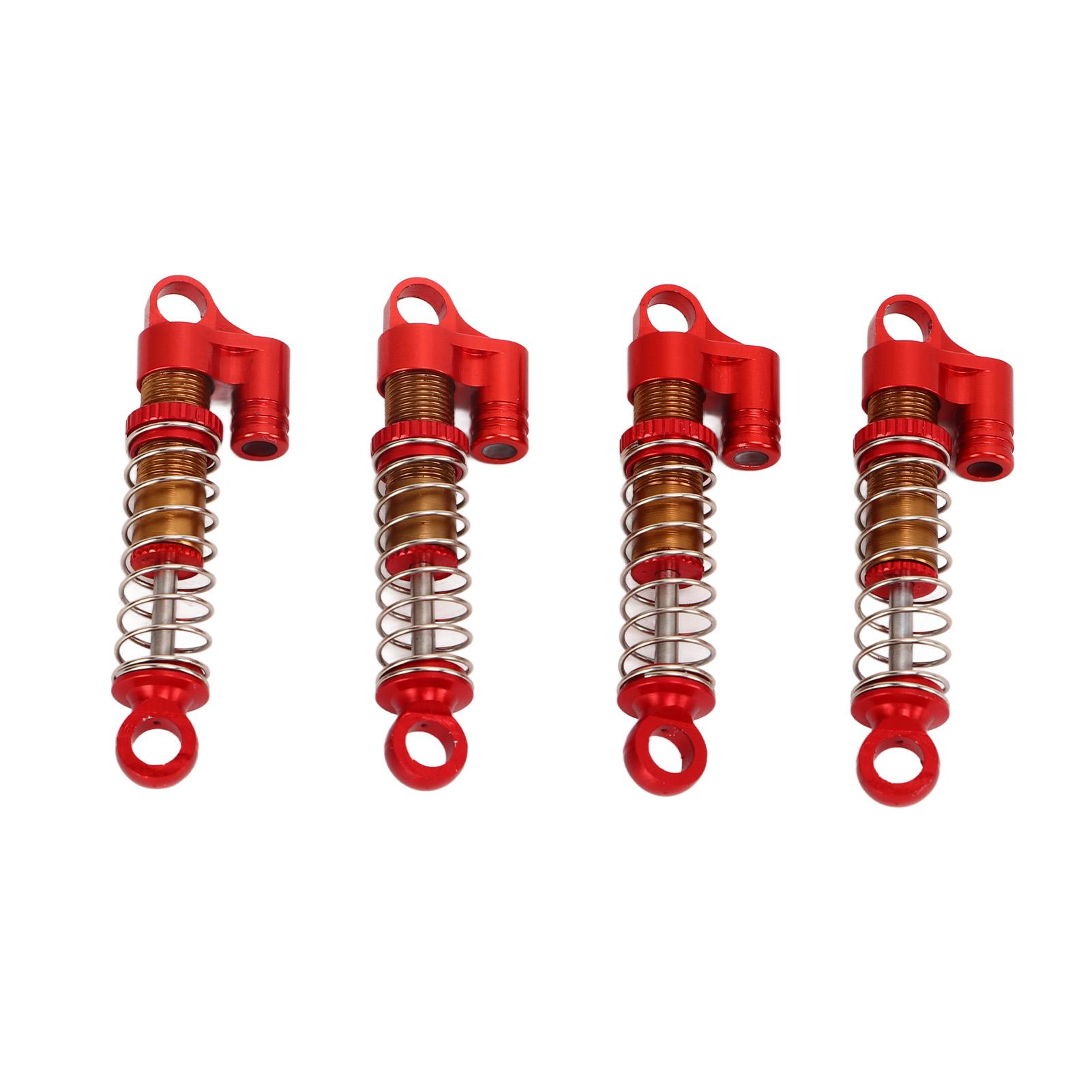 

RC Shock Absorber Front Rear Adjustable Upgrade Parts RC Spring Damper for FMS FCX24 1 18 1 24 Crawler Red червоний