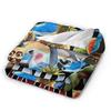 Italian Brainrot Tralalelo Tralala Tung Tung Tung Sahur Meme  Fleece Blanket Throw Blanket for Bed Sofa Couch Plush Thin Quilt