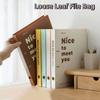 PP Loose Leaf File Bag Set Large Capacity 2 Hole Binder Folders  Study Document
