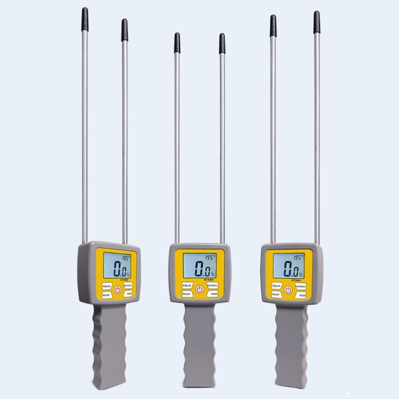 Handheld Agricultural Moisture Tester Features LCD Screen Digital Moisture Analyzers Easy To Use for Hays Straw Pasture