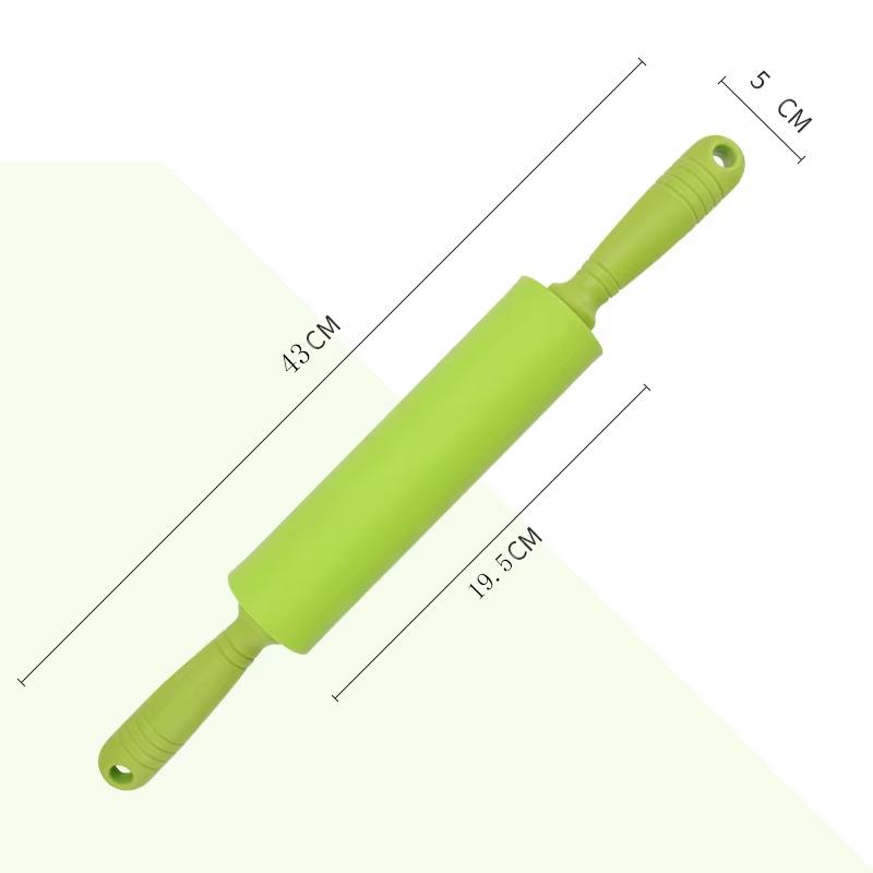 32/30/43cm Silicone Rolling Pin Non-Stick Pastry Dough Flour Roller Fondant Cake Noodles Dumpling Roller for Kitchen Baking Tool