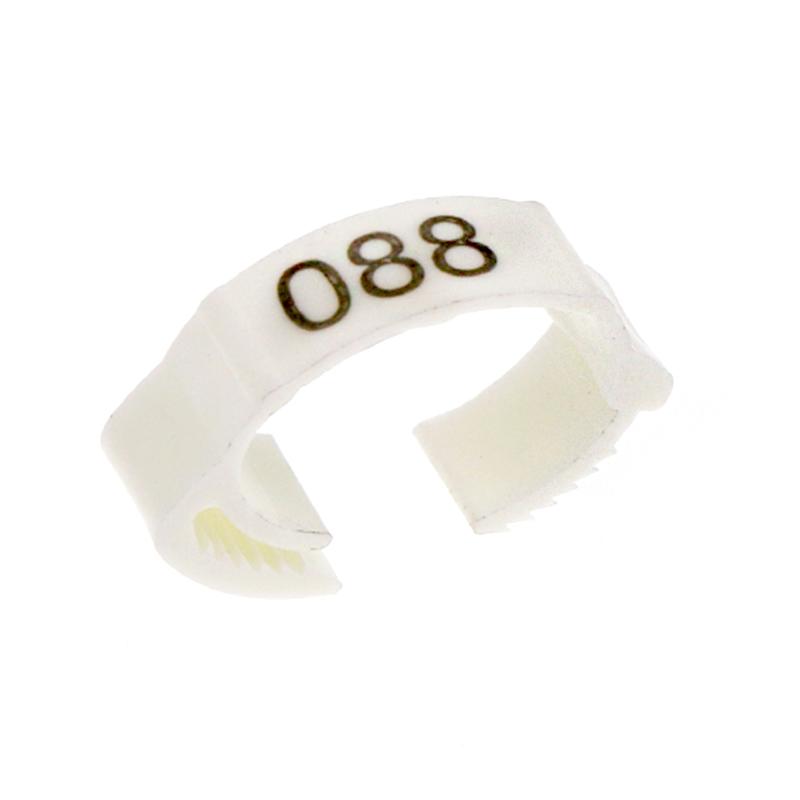 

100 Pcs Adjustable Inner Diameter Snap-on Foot Ring Laser Print Digital Label Chicken Duck Pigeon Leg Farm Label Identification