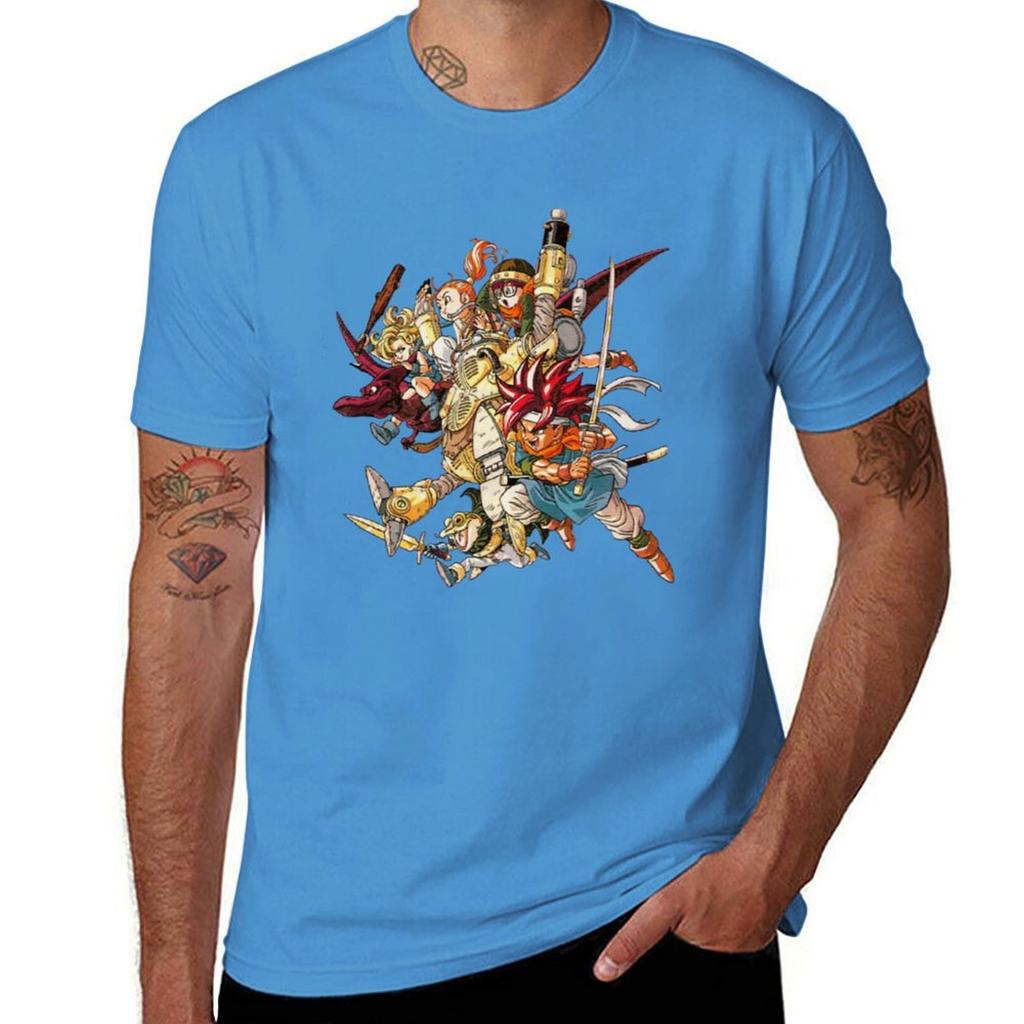 CHRONO TRIGGER T-Shirt Sweat Korean Fashion Mens Graphic T-shirts Anime
