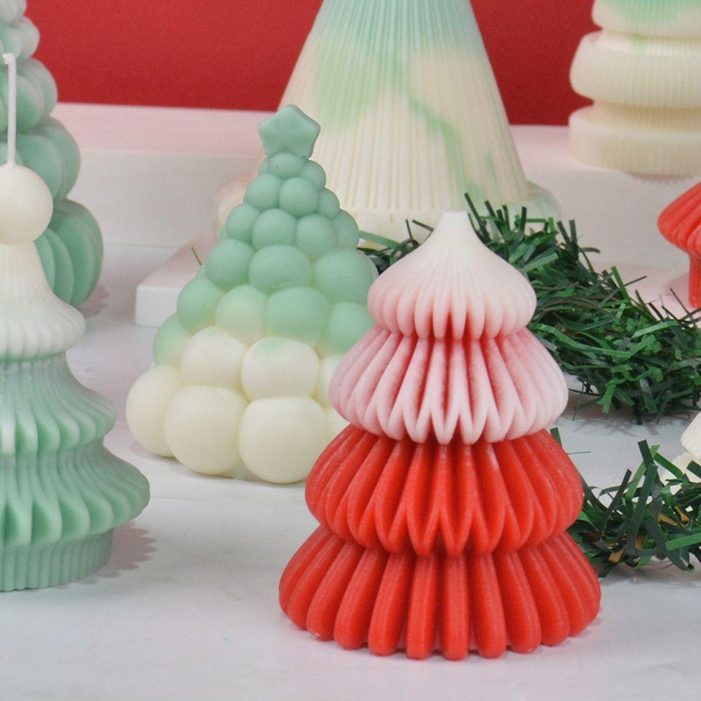 3D Christmas Tree Cake Resin Mold Epoxy Resin Soap Mold Candle Silicone Mold  Handmade