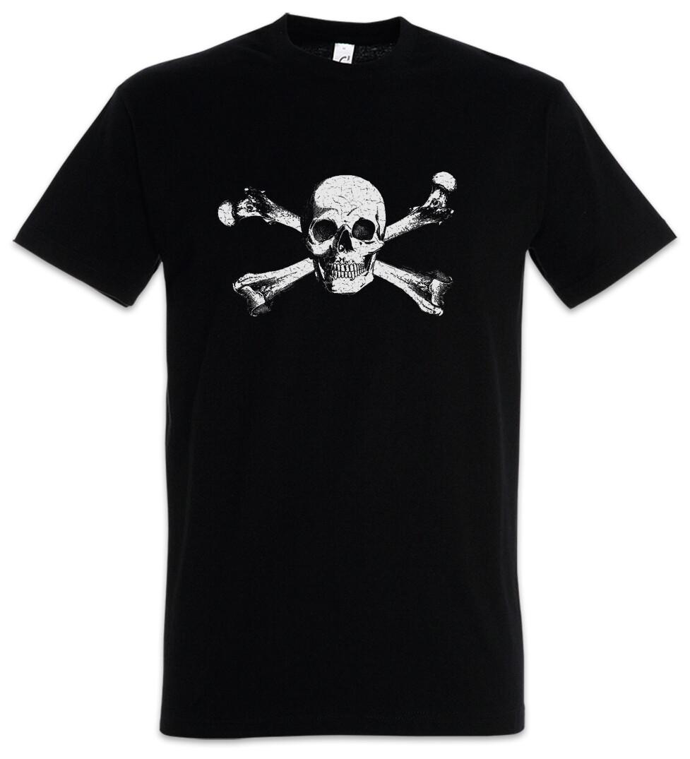 Skull & Crossbones T-Shirt Mens Womens Tees Top Skulls Pirate Pirates Flag Banner Symbol Sign Logo S