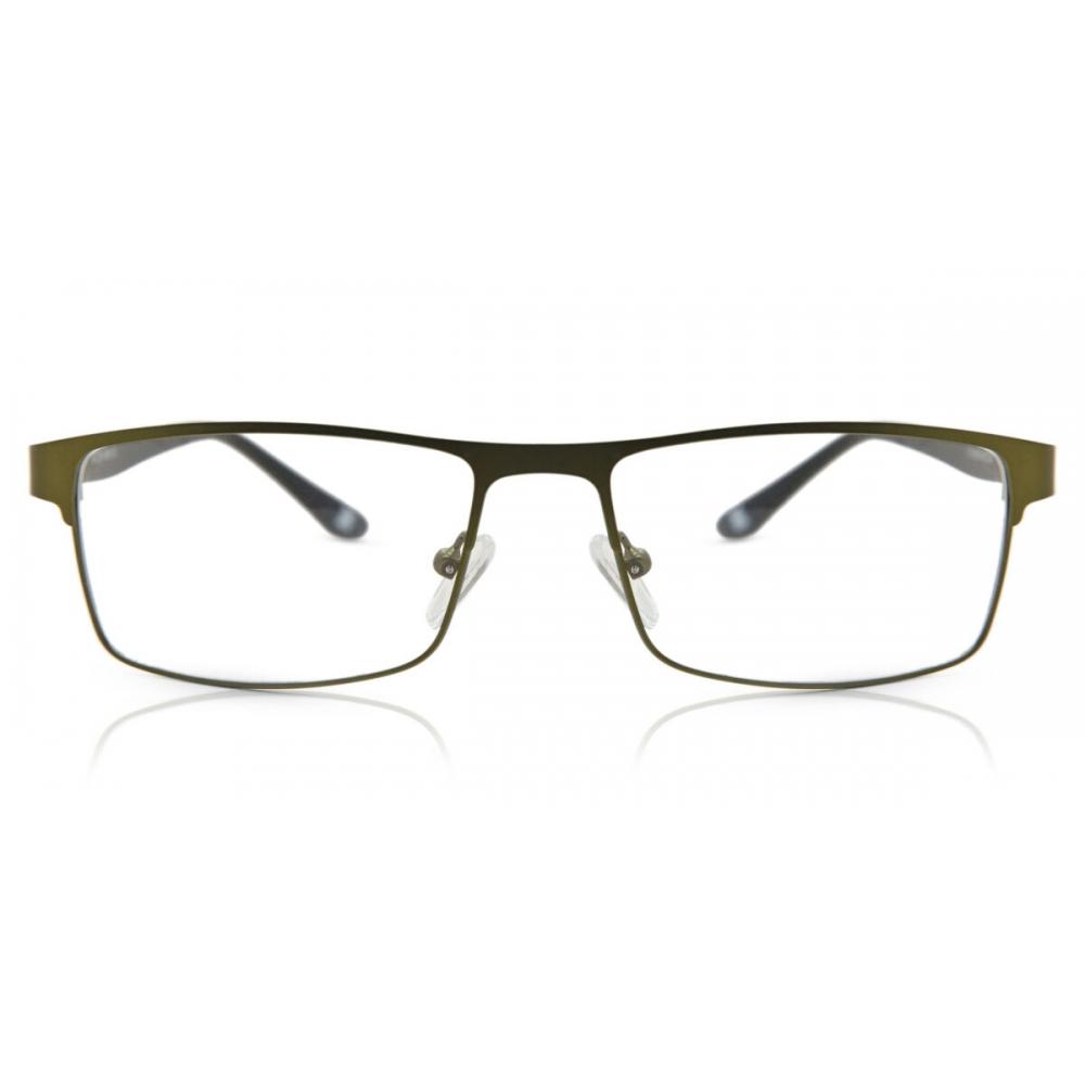 Smartbuy Collection Full Rim Rectangle Green Men Eyeglasses Fashion 611e Green/53-16-138