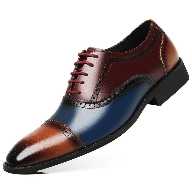 New Brogue Leather Men's Shoes - Stylish, Breathable, Versatile for Business and Weddings In Spring and Autumn