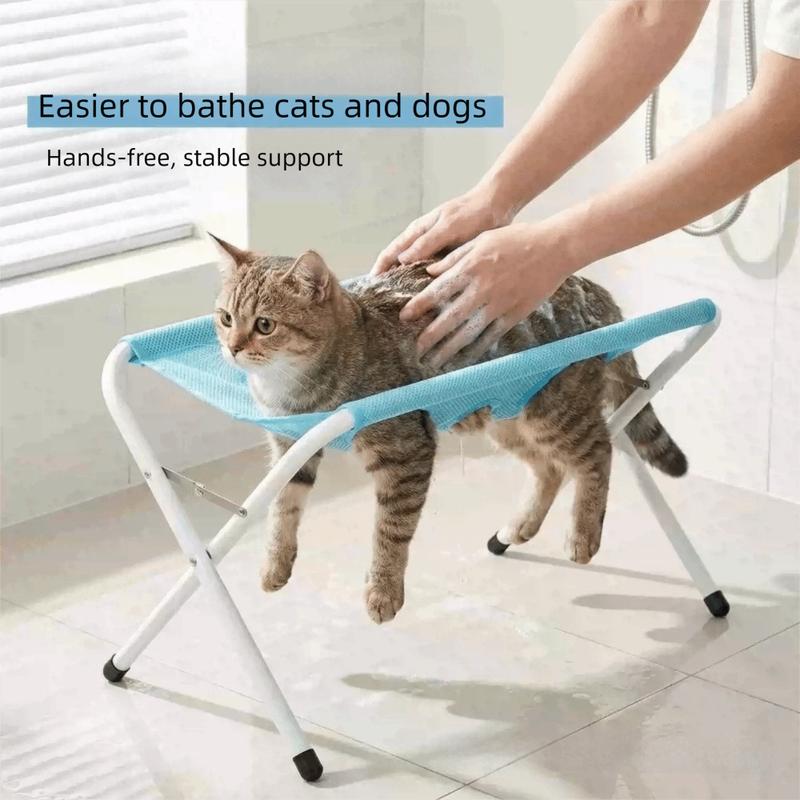 Breathable Pet Grooming Hammock Sling Cloth Quick Dry Multi-hole Cat Nail Trimming Hammock Mesh Plastic Buckle Anti-Scratch
