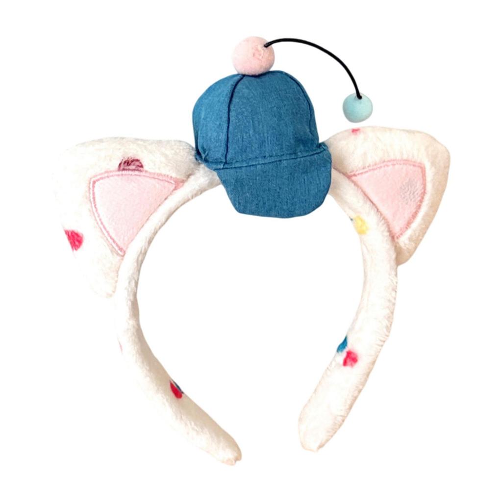 Girlish Amusement Park Cute Pet Ears Headband - Versatile Makeup, Wash Face, and Photo Prop Hair Clip Headwear.