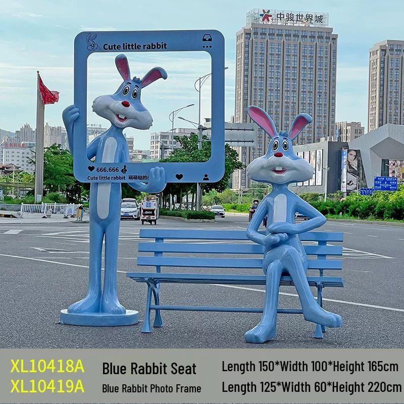 Cartoon Animal Fiberglass Interactive Sculpture