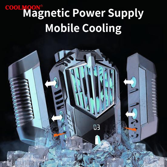 

X3A Вентилятор охлаждения телефона Интеллектуальный контроль температуры Энергосбережение ABS Semiconductor Быстрое охлаждение Игровой радиатор Кулер для игр