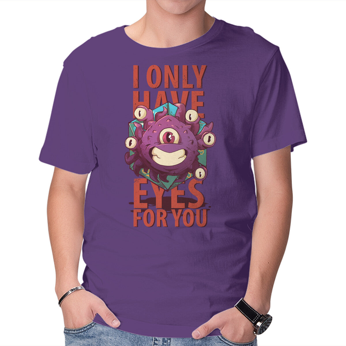Unisex Crew Neck T-Shirt Cute Beholder Graphic Short Sleeve Casual Tee XXL