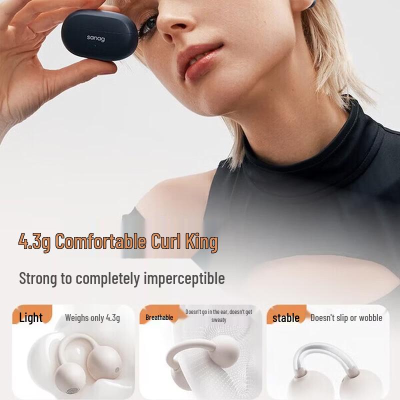 SANAG Open-Ear Clip-On Bluetooth Sport Headphones