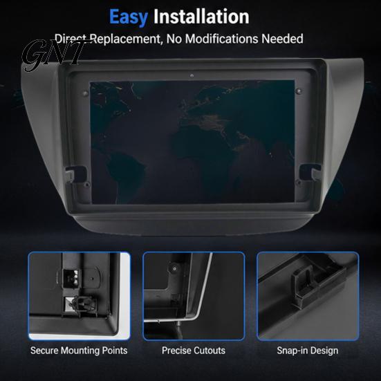 Dash Mounting Panel 9 Inch Car Radio Kit for Lancer IX 2006, Navigation Custom Fit Trim Installation Fascia Panel, Center Console Replacement