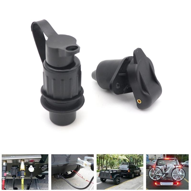 3-poliger Anhängerstecker, mit wasserdichter Versiegelung, 12 V wasserdichter Anhängerstecker, 3-poliger Anhängerstecker für Wohnwagen, Auto