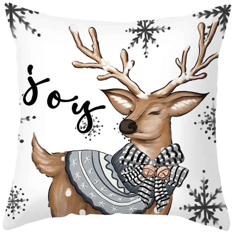 Christmas Home Decoration Pillowcases  Tree Elk Snowman Print  Sofa  Ornaments Holiday Gifts