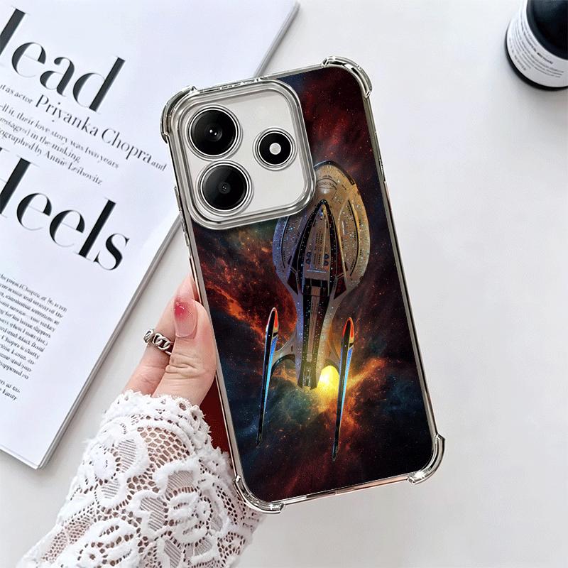 

Star Movie T-Trek Soft Phone Case For Xiaomi Redmi Note 14 15 Pro Plus 13 12 11S 11T 5G 10 9S 9 Plating Anti-Fall Fundas Redmi Note 12 5G
