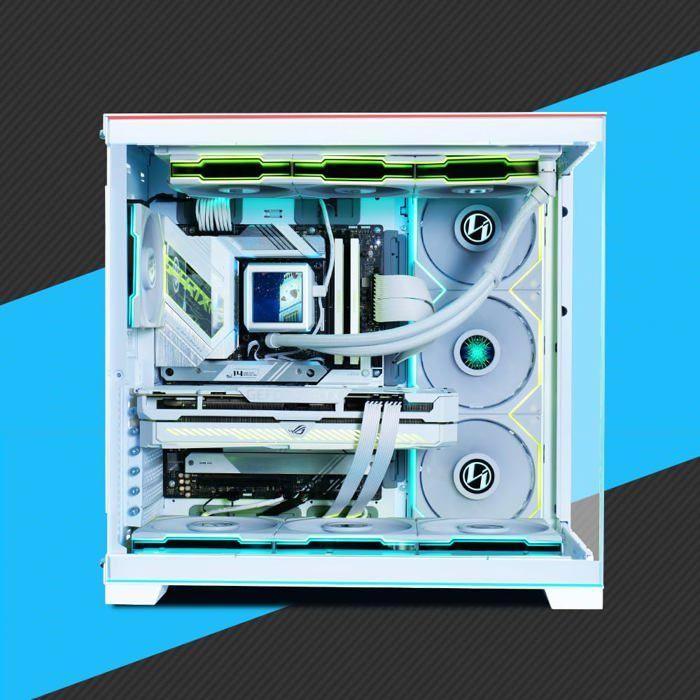 Boîtier PC - Lian Li - O11D EVO RGB - Verre trempé - Rétroéclairage RGB - Blanc