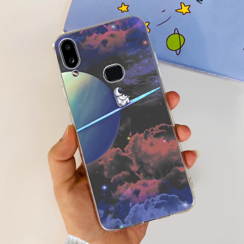 For Samsung Galaxy A10s SM-A107F Case Cute Dinosaur Astronaut Clear Silicon Soft Cover For Samsung A10s A 10 S A10 Phone Case