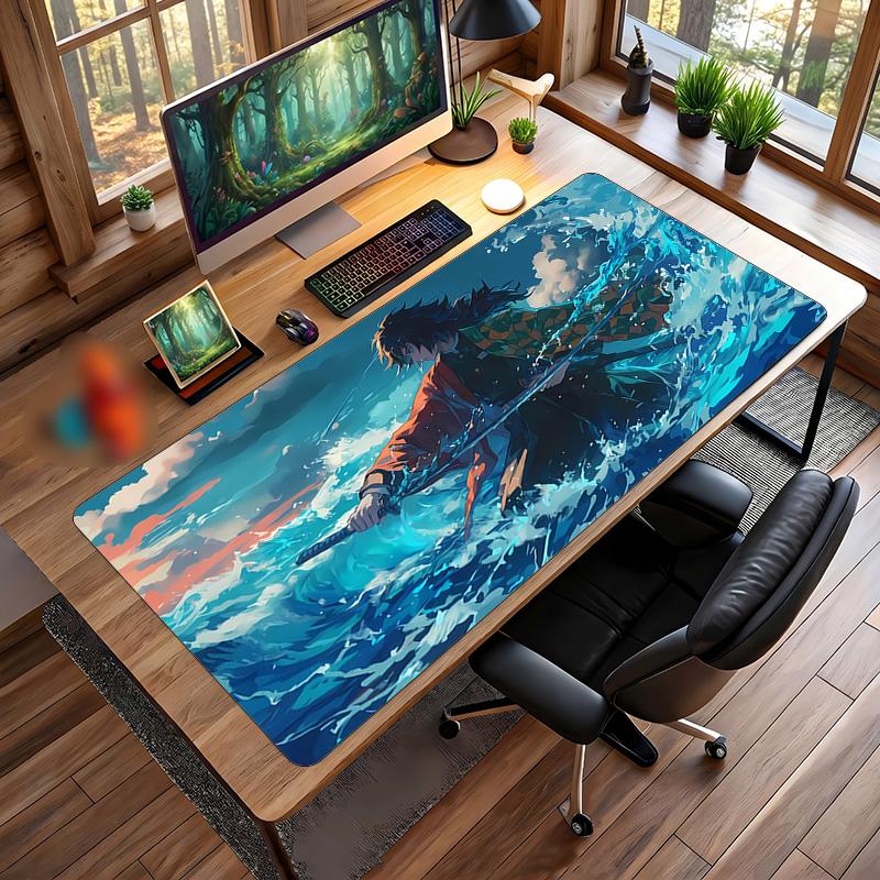 Demon Slayer Printed Mouse Pad Non-Slip Waterproof Rubber Desk Mat for Gaming Office Laptop Home Decor Gift