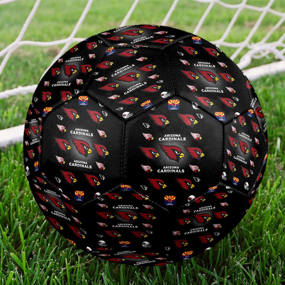 Arizona Cardinals Indoor Soccer Ball Size 5 Colorful All Ages Machine Stitched PVC Competition Ready Durable High-Bounce