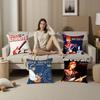 D-Dire S-Straits Band Kissenbezug Quadratischer Doppelseitiger Druck Kissenbezug für Sofa Heim Schlafzimmer Dekor Geschenk