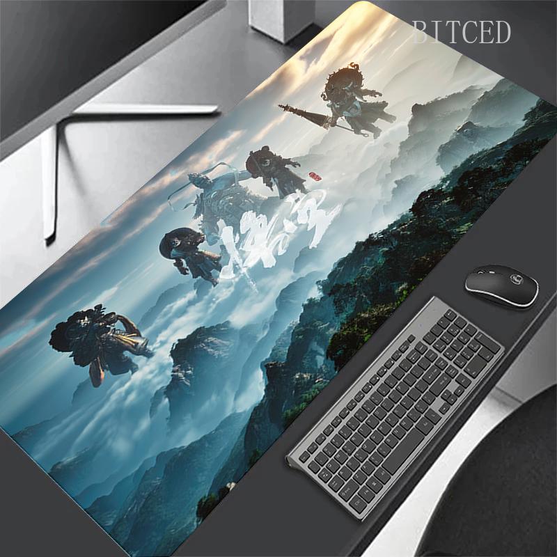 New Game Black Myth WuKong Game Mousepad Office Xxl Large Teclado Big Mouse Pad Computer Game Keyboard Rubber Anti-Slip Mice Mat