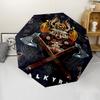 Valknut Print Automatic Umbrella, 8 Rib Iron Frame, Plastic Handle, Suitable for Outdoor Travel &Daily , Ideal Gift