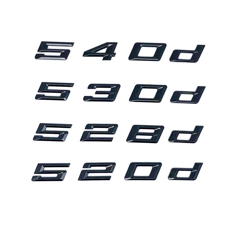Car 3D ABS Trunk Letters Logo Badge Emblem Decal Sticker For BMW 5 Series 520d 525d 528d 530d 535d 540d E39 E60 E61 F10 F11 G30