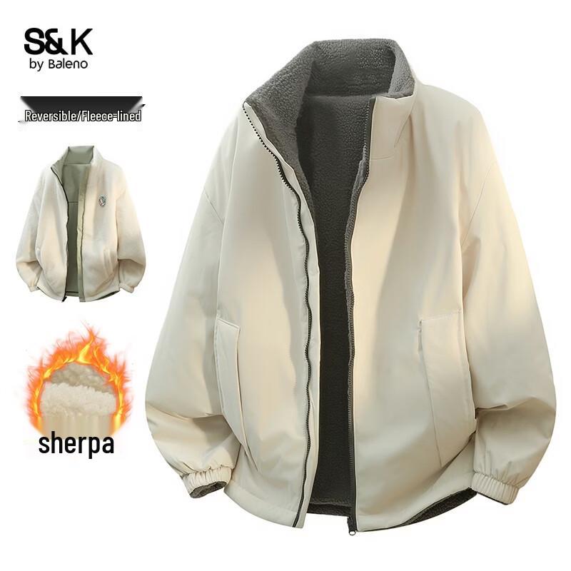 Baleno S&K Men s Reversible Stand Collar Padded Jacket L