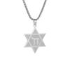 Stainless Steel Star of David Pendant Six-Pointed Star Amulet Solomon Necklace for Men and Women Holiday Jewelry Gifts