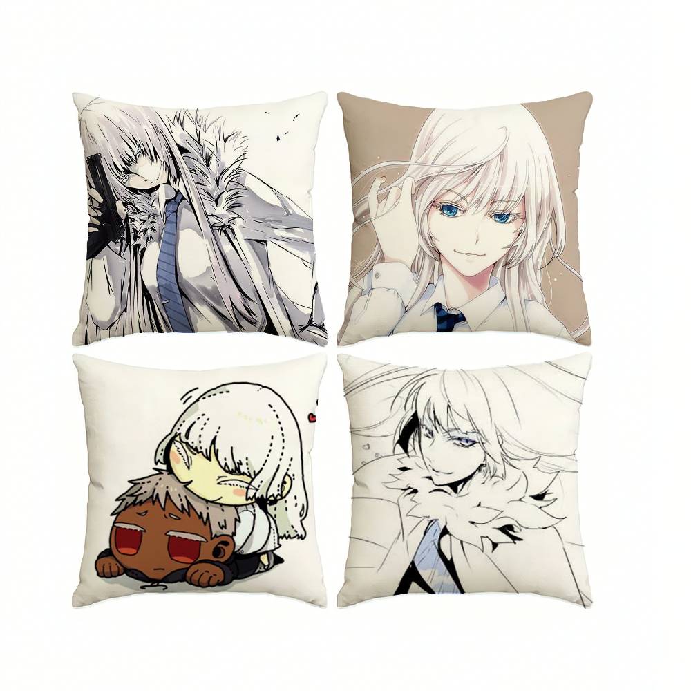 Action Anime J-Jormungand K-Koko Hekmatyar  Square Double-Sided printed Pillow Case Bedroom Bedside Pillow Sofa Cushion Cover