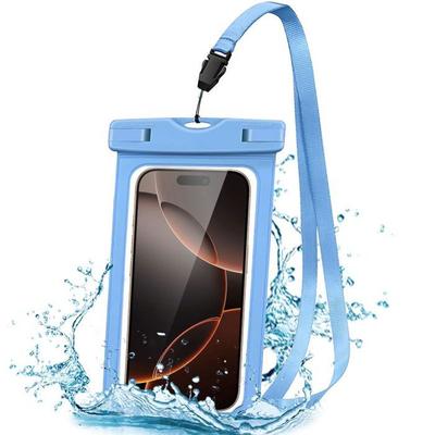 Waterproof Case - IPX8 Protection - Blue Border - Compatible iPhone 16 To 6 - Screen Touch