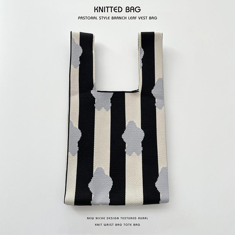 Colorful Knitted Handbags: Women's Fashion Shoulder Bags & Vest Waistcoat Styles